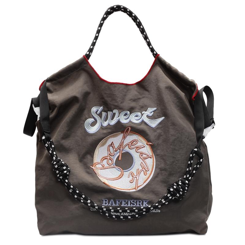 Fashion Solid Exquisite Embroidery Donut Sweet Shoulder Bags for Women 2026 Hot Sale Large Capacity Portable Elegant Tote Bags