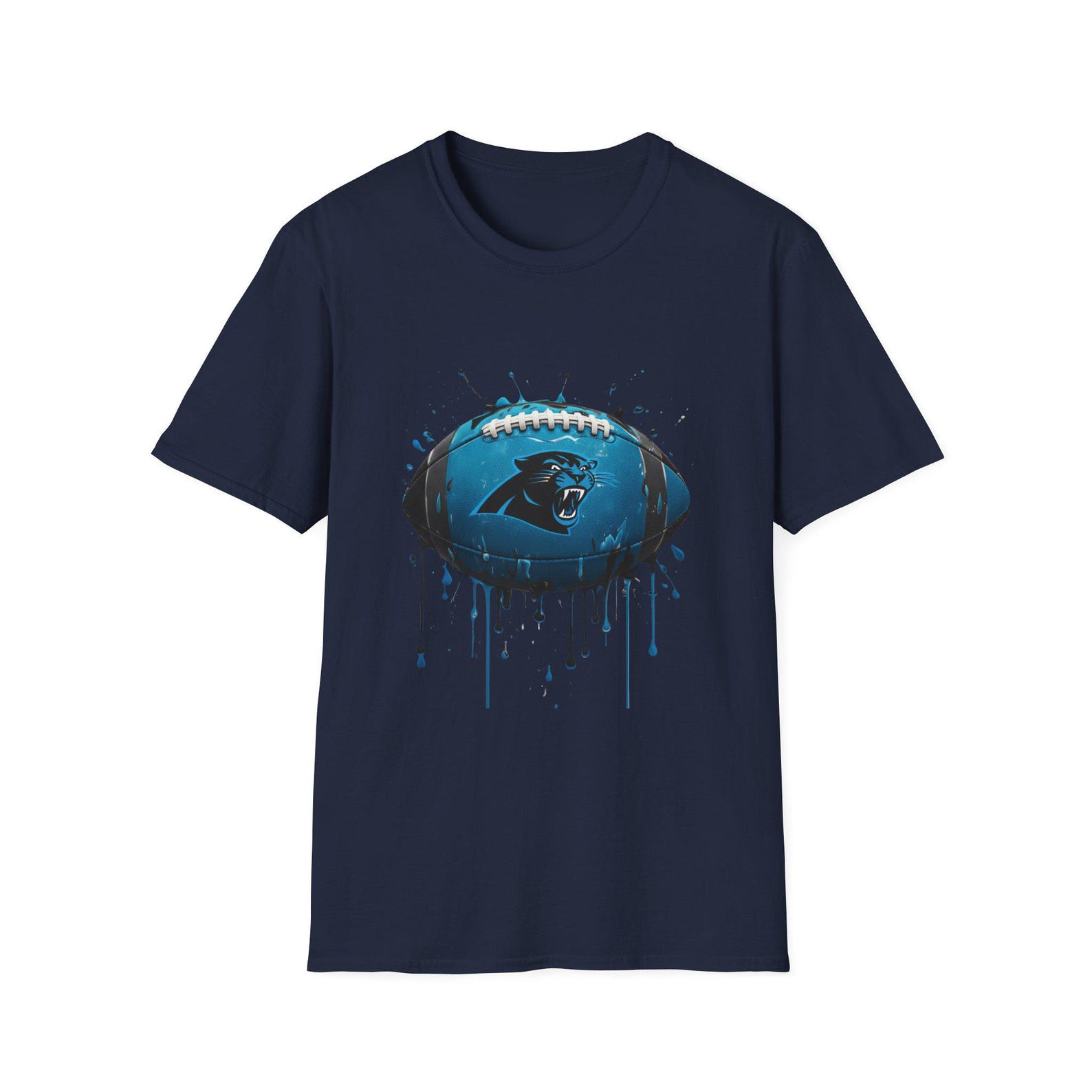 Carolina Drip Football T-Shirt | NFL Team Fan Tee M