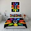 Set de Decoración Musical Colorido Funda Nórdica Suave y Cómoda Juego de Ropa de Cama Incluye 1*Funda Nórdica y 2*Fundas de Almohada, Regalo