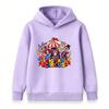 Kids Boys Girls Funny Circus Cartoon Print Hoodie Casual Long Sleeve Pullover Hooded Sweatshirt For Children Daily Wear
