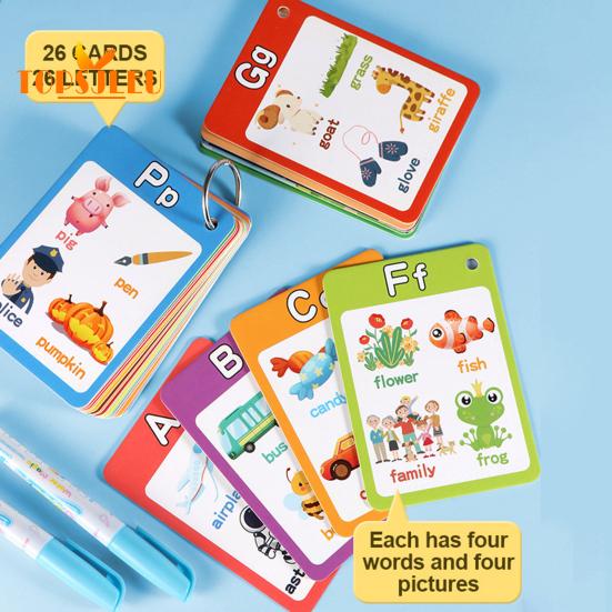 1 Set Alphabet Water Coloring Cards Educational Learning Toy Develop Hand Strength And Visual Perception Skills Paint Toys for Kids