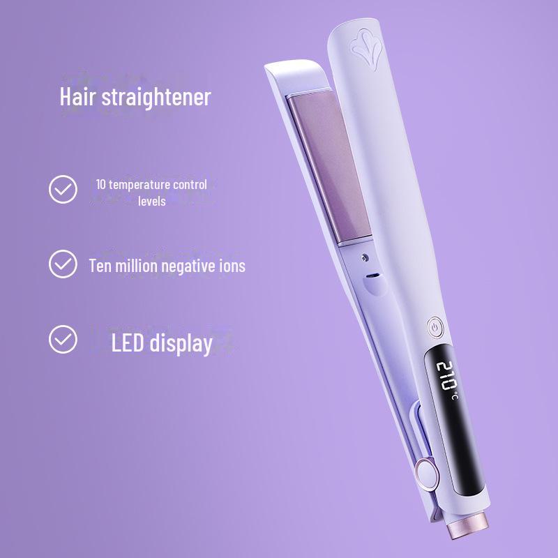Dual-Purpose Curling & Straightening Iron for Hair: Compact & Fluffy Style Tool for Korean Students