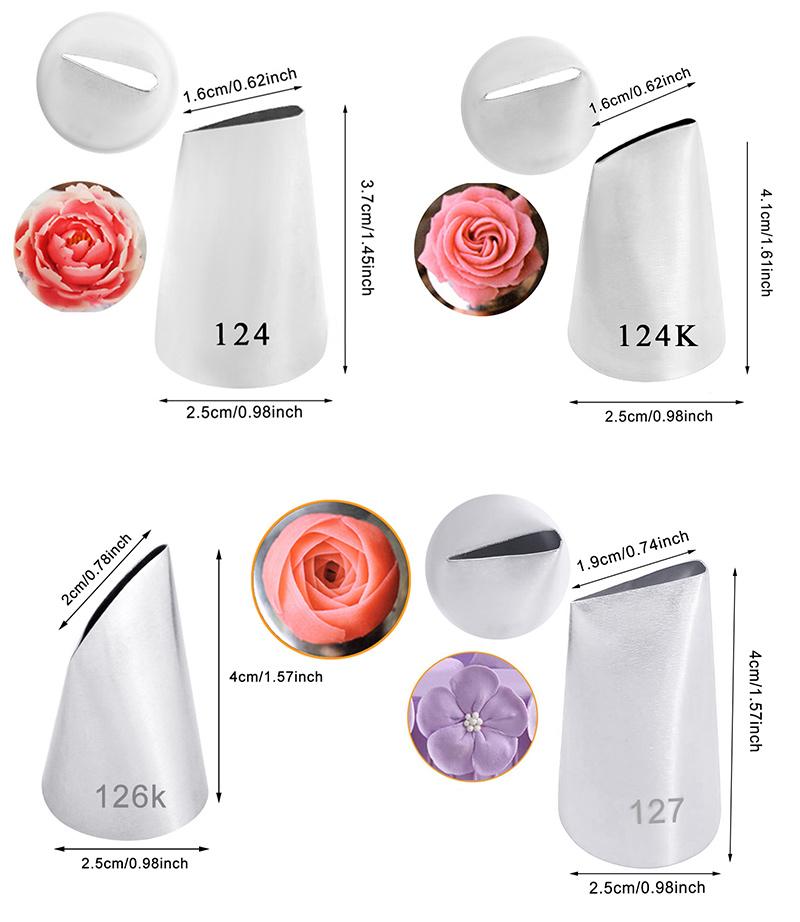 28pcs Piping Bag Nozzle Set Confectionery Cake Pastry Sleeve For Cake Decoration Tools Pocket Professional Nozzles Cream Icing