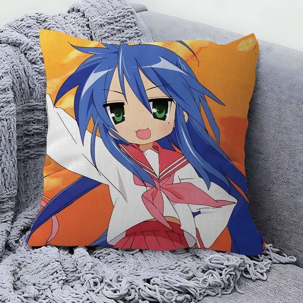 Anime Lucky Star Personalizovaný povlak na polštář Dětská ložnice Divoká párty Dekorace Povlak na polštář Dítě Narozeniny Oslava Dárek