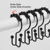 12Pcs Double Sided Shower Curtain Hooks Rust Proof Bathroom Shower Hangers  Curtain Rods