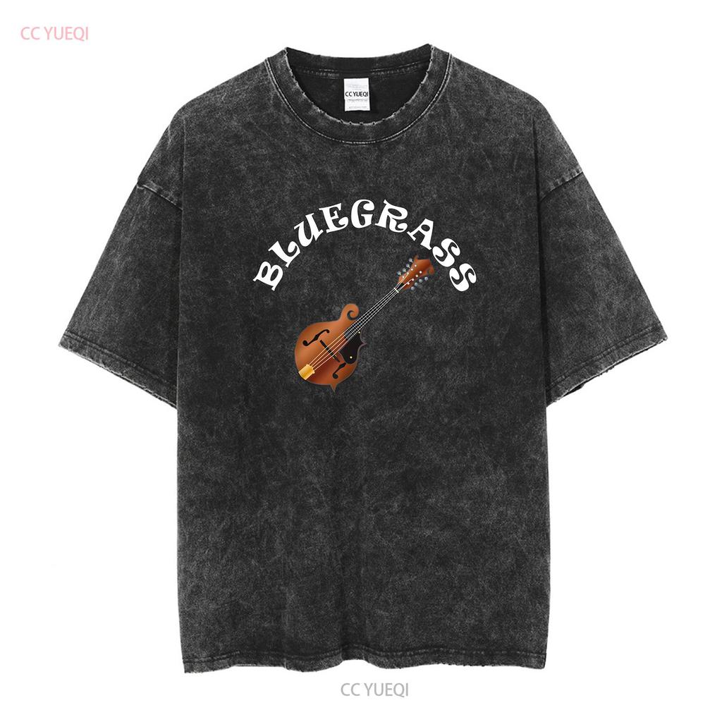 Bluegrass Mandolin T Shirt long or short sleeves vintage Washed Stretched homme fashion Top For Everyday Wear graphic