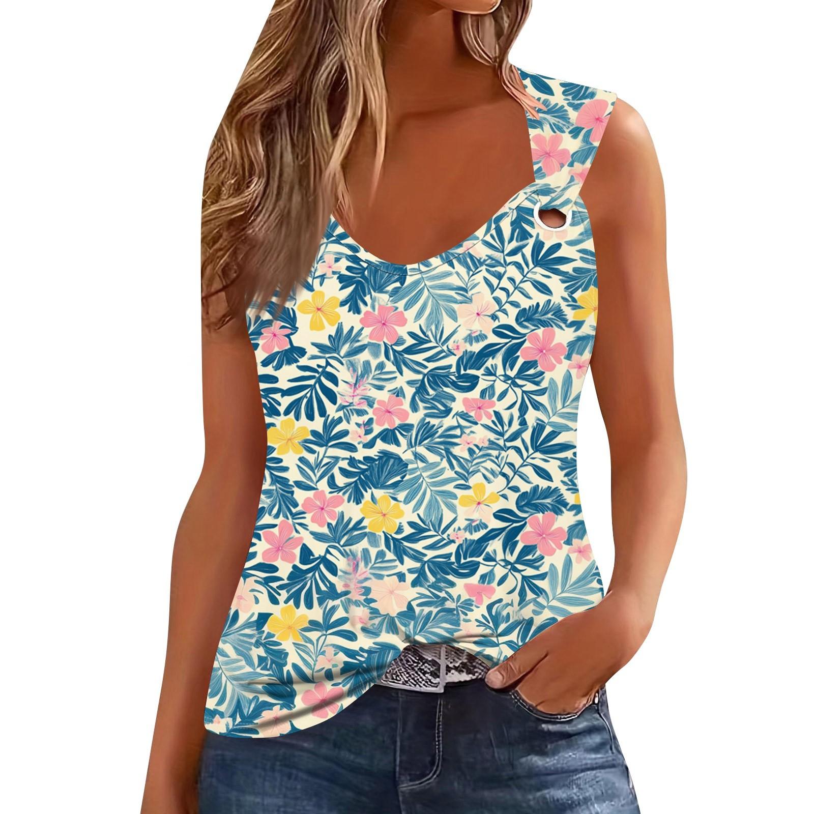 

Женская майка с V-образным вырезом, базовая, с принтом, повседневная, струящаяся, без рукавов, с глубокими боковыми вырезами для женщин M