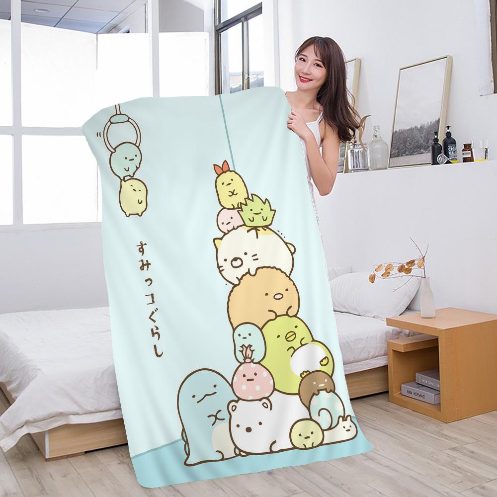 Kawaii sumikko gurashi Cartoon Beach Towel Cute Kawaii Room Decor Bath Girls Children Hand Towels For Bathroom Shower