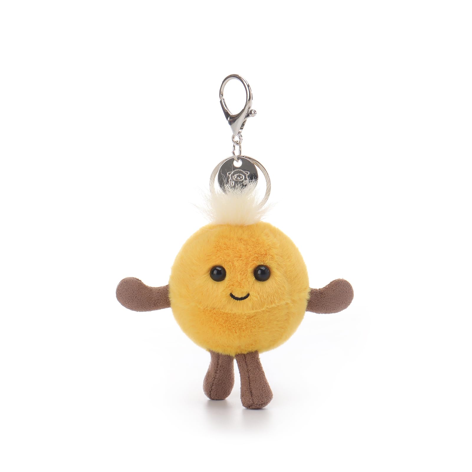 

Apricot Lamb Ping Pong Cute Soft Keychain Plush Toy, Perfect for Boys and Girls, Fits Kids Backpacks and Purses, 8cm