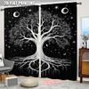 2pc     Party Curtains The Tree of Life Machine Washable Polyester  Without Electricity Party Decorations Use for Holiday Party