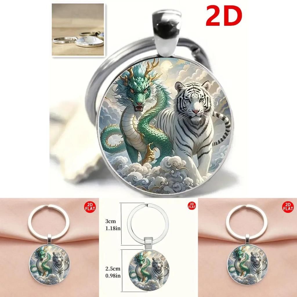 Dragon Mythology Keychain With Glass Material For Office Gift And Party Favor