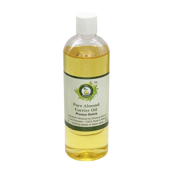 R V Essential Pure Almond Carrier Oil 100ml- Prunus Dulcis (100% Pure and Natural Cold Pressed)