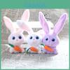 Cute And Cuddly Carrot Bunny Plush Toy Keychain Rabbit Bag Accessory