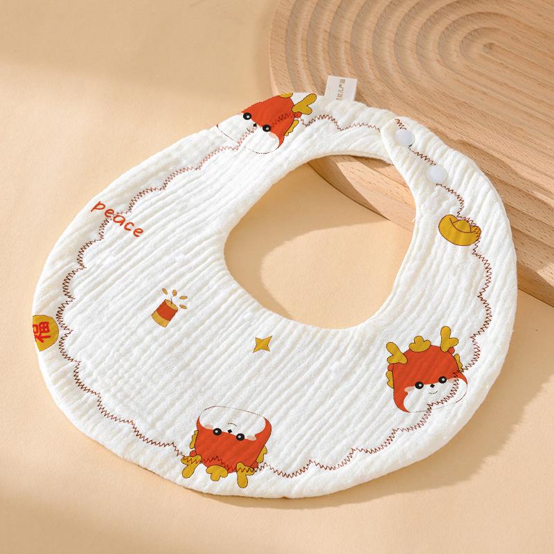 Weiches sechslagiges Baby-Lätzchen aus reiner Baumwolle - Mullwindel für Neugeborene