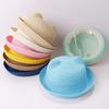 Summer Children Straw Hats For Boy Girl Cute Ears Kids Baby Panama Shades Beach Hat Unisex Breathable Dome Brim Rolled Sun Caps