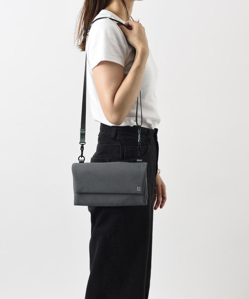 Millet Multi-Shoulder Bag, Small, Crossbody, with Detachable Pouch, Wallet, Travel, Water-Repellent, Men's and Women's, Hutte, Black, MLS939-BK