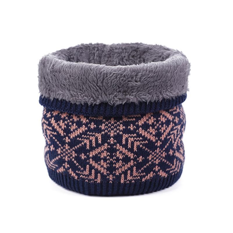Winter Versatile Wool Neck Protector Neck Cover Women's Thickened Snowflake Knitted Scarf Cold-proof and Warm Scarf Men