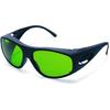 Riken Optech Eyecup Safety Glasses Green Lens SPL3 Shade UV Protection Metal-Free Protective Eyewear JIS Compliant