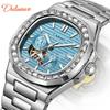 Durenwei Men's Luminous Nautilus Automatic Waterproof Watch with Transparent Skeleton Design