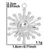 6pcs/Lot Metal Sun Pendant Sunset Sunshine Stainless Steel Charms For Jewelry Making Supplies Fashion Charm DIY Earring Necklace