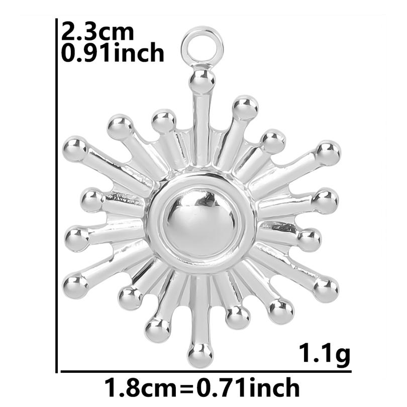 6pcs/Lot Metal Sun Pendant Sunset Sunshine Stainless Steel Charms For Jewelry Making Supplies Fashion Charm DIY Earring Necklace