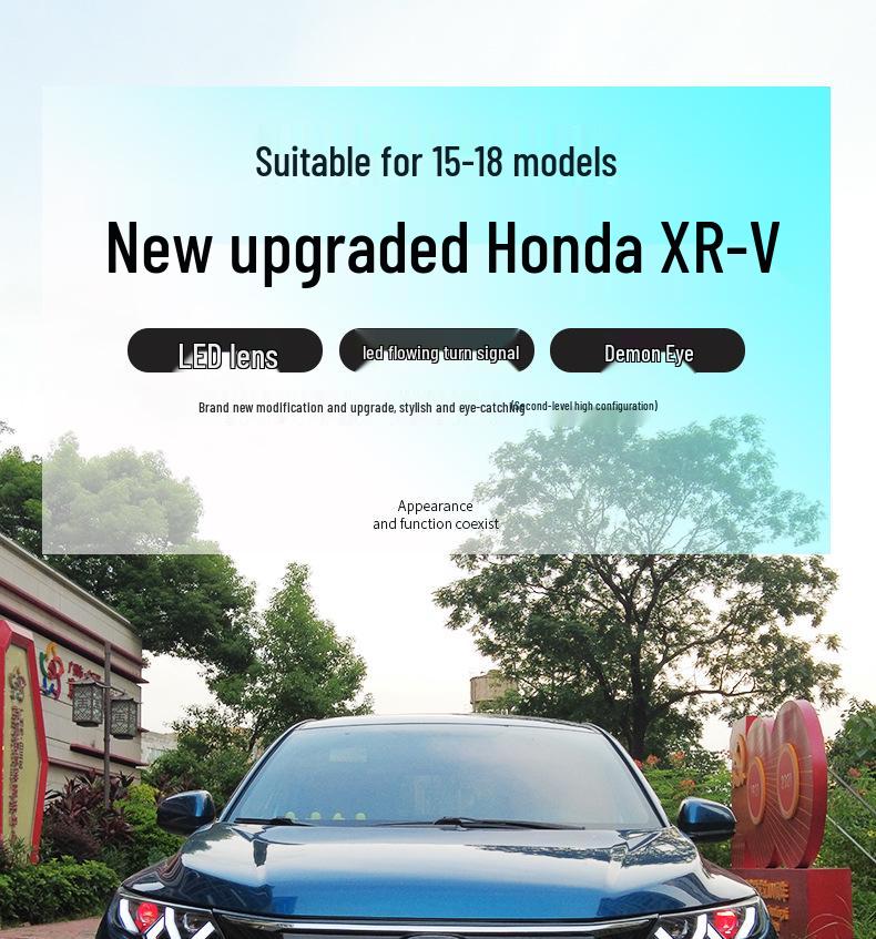 15-22 Honda XRV LED Daytime Running Lights Dual-Lens Headlight Assembly