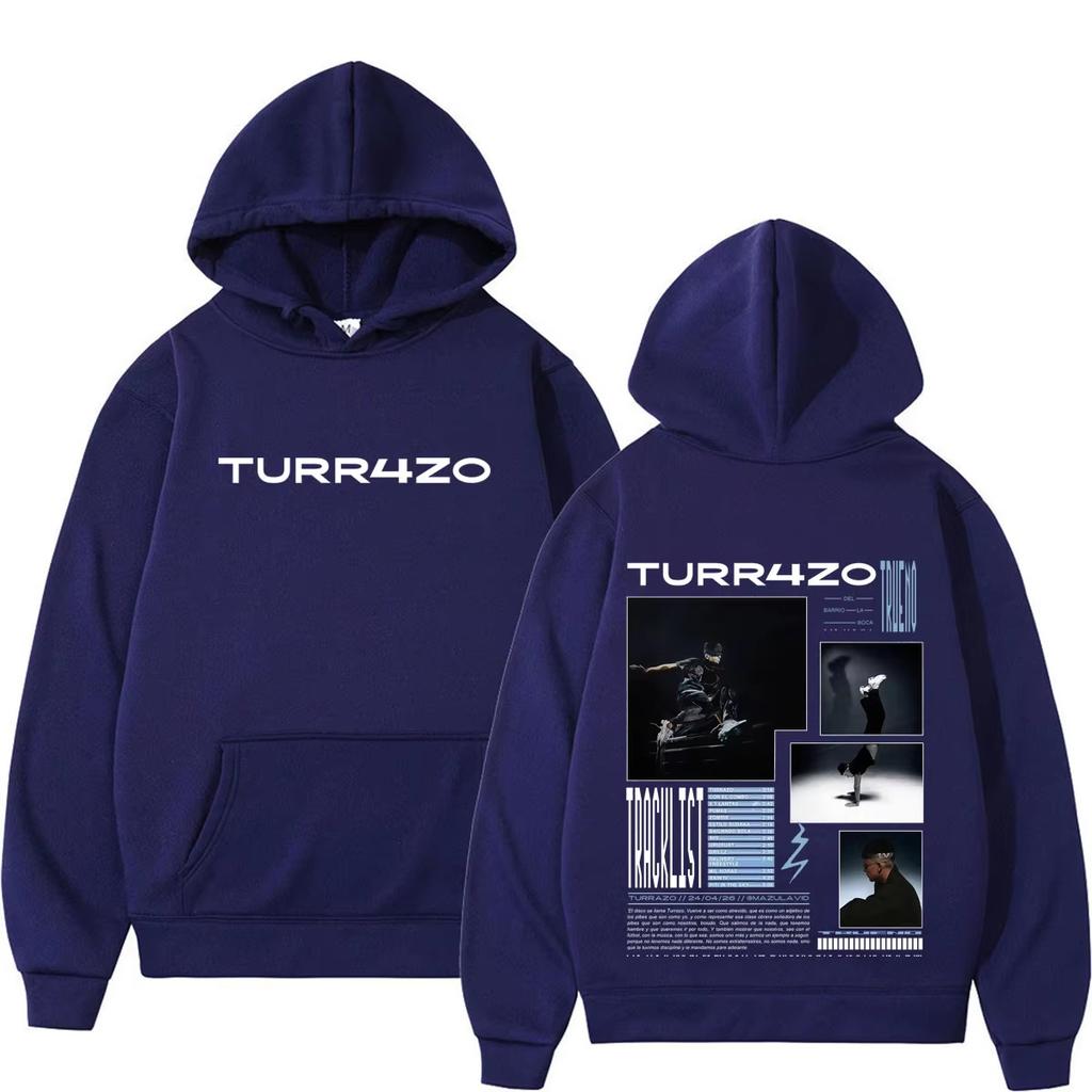 Rapper Trueno Turr4zo Album 2026 Tour Print Hoodie Men Women Hip-hop Pullover Loose Casual Hoodie Gothic Trendy Streetwear for Daily Looks