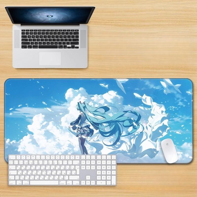 Chibi Hatsune Miku Collage Extended Gaming Mouse Pad Cute Anime Desk Mat NonSlip Keyboard Pad