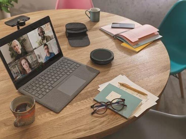 Jabra Speak2 55 Speakerphone [] Conference Microphone Speaker with Noise Cancellation, WiredWireless Connection, MS TeamsZoom Certified,