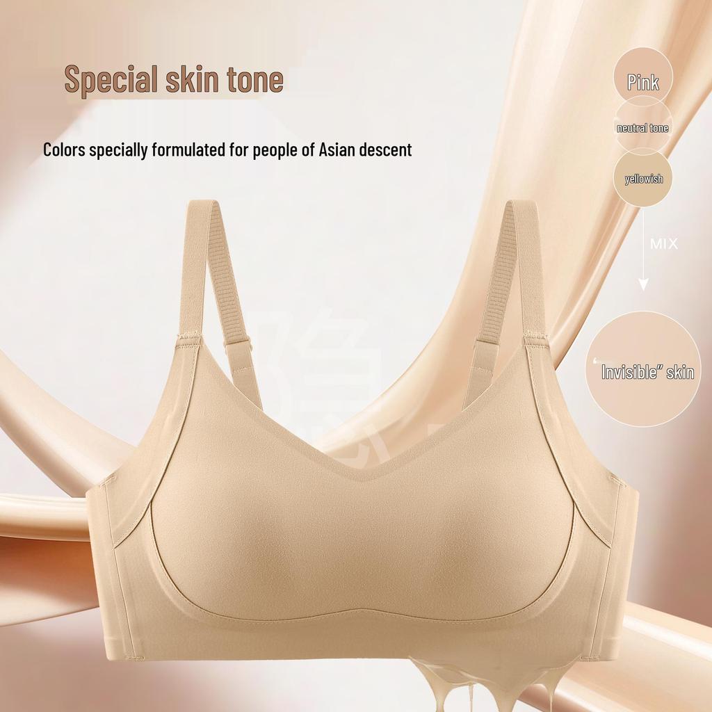 Invisible Seamless Double Lift Push-Up Bra with Palm Cup for Small Chest - Soft Support & Shaping Underwear for Women