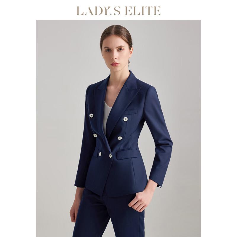 Женский синий костюм-двойка LadyS Elite из смесовой шерсти S