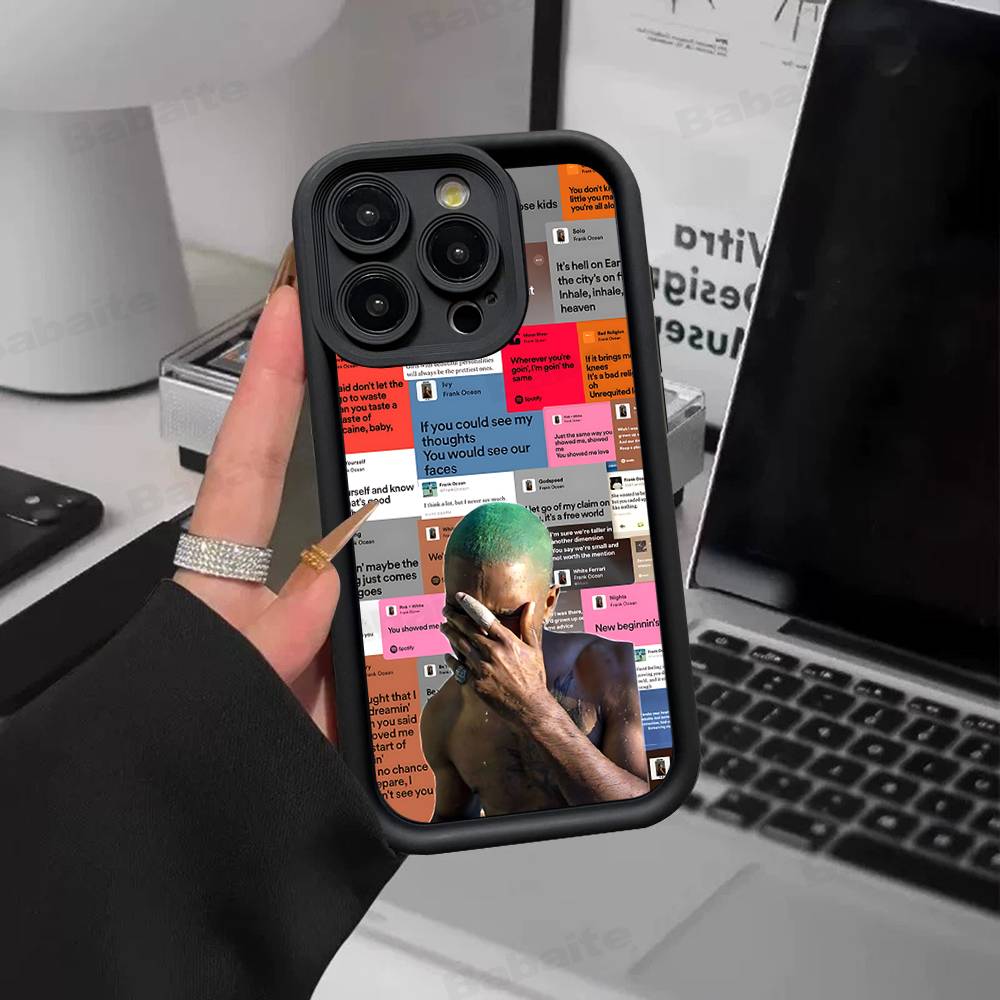 F-Frank Singer Ocean Silicone Soft Phone Case For IPhone 17 16 14 13 12 11 15 Pro Max Plus Air Cover