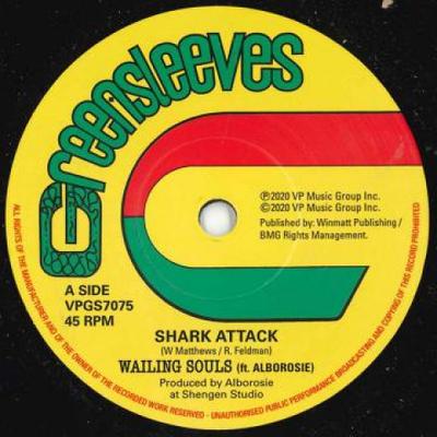 7inch Record WAILING SOULS, ALBOROSIE - Shark Attack / Shark Attack Dub VPGS7075 Greensleeves 2020 UK Reggae, Ska & Dub