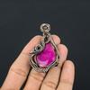 Ruby Pendant Gemstone Jewelry, 999 Copper Wire Wrapped Handmade Pendant, Latest Design Jewelry