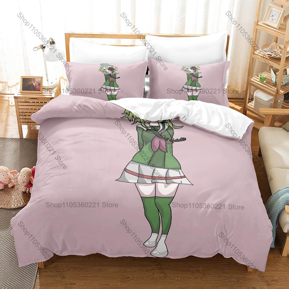 Cute Scared Teen Graphic Kanna Kizuchi Your Turn to Die Psychological Horror Game Bedding Set Duvet Cover With 2 Pillowcases
