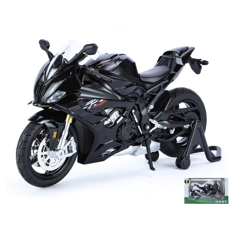 1/12 BWM S1000RR M Version Racing Motorcycle Model Diecast Alloy Metal Cross-country Motorcycle Model Sound Light Childrens Toy Gift