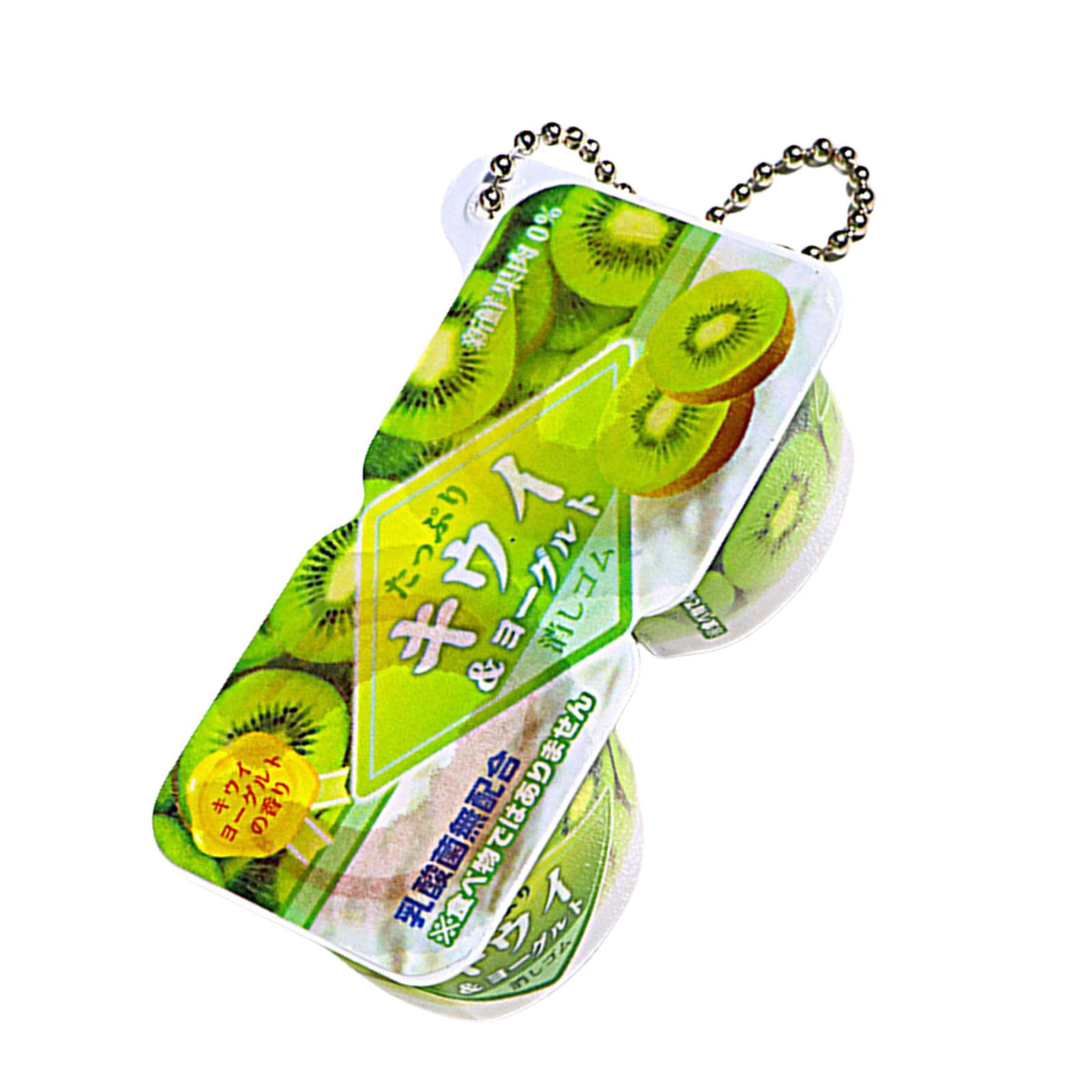 

Реалистичный брелок-шарм для снятия стресса в виде йогурта, держатель для ключей с мягкой эластичной текстурой для студентов и офисных работников 3