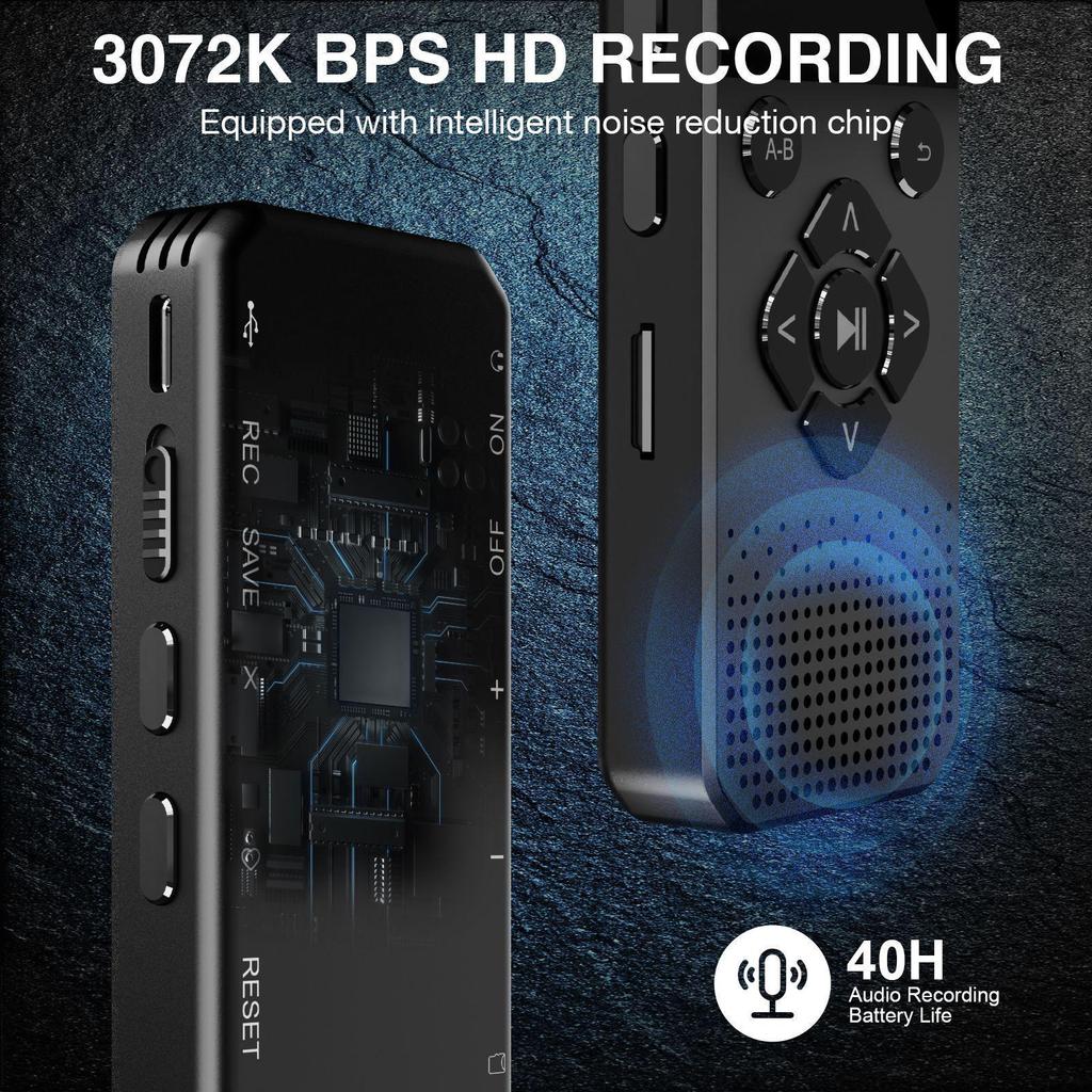 High-Definition Noise-Reducing Voice Recorder with Long Standby for Students and Business Meetings