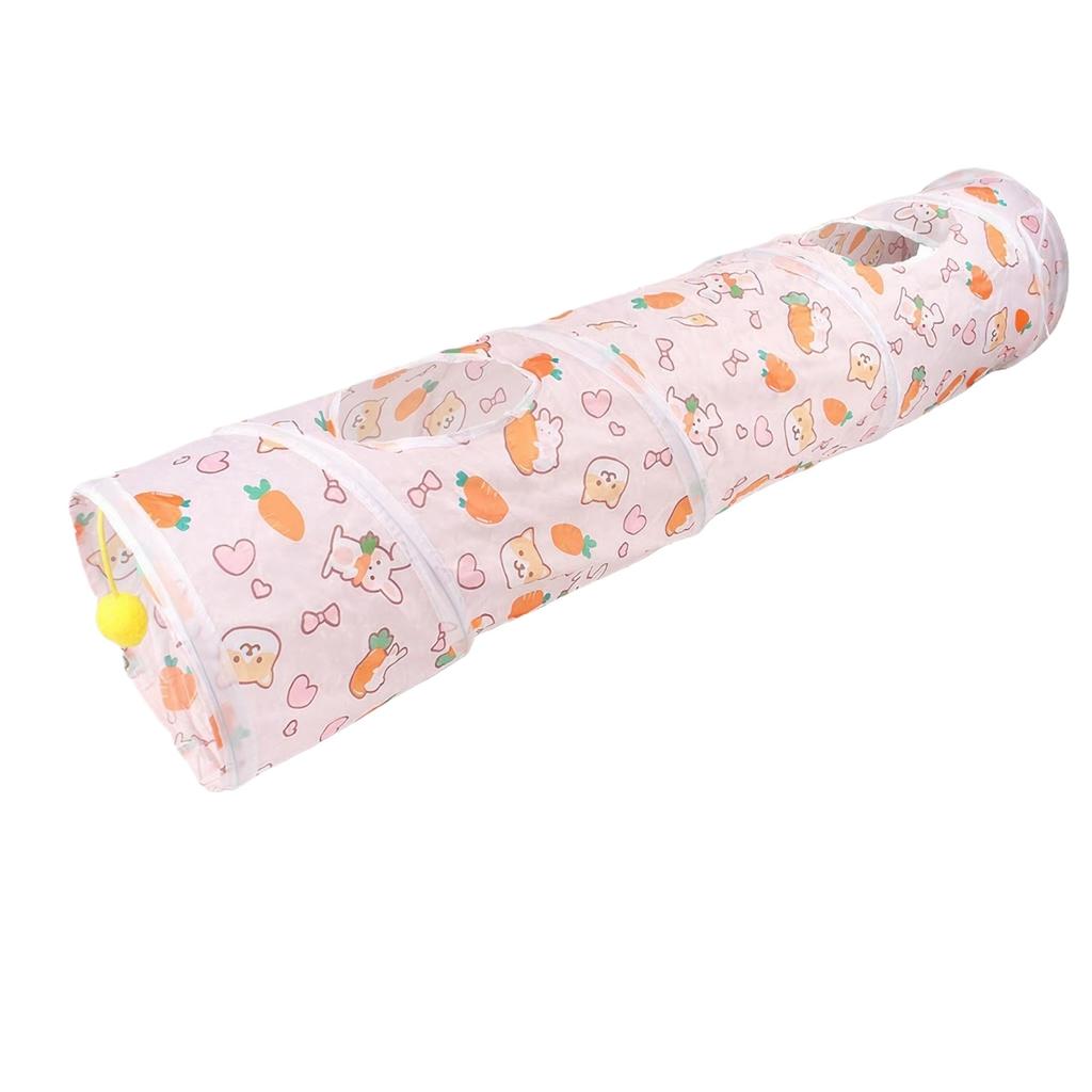 Foldable Pet Play Tunnel Tube for Cats Rabbits Guinea Pigs Interactive Toy