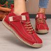 [Sneakers in Microfibra Rossa] Sneakers Casual da Donna in Microfibra Rossa Vivace con Lacci | Design Sportivo Basso, Fodera in Tessuto Traspirante