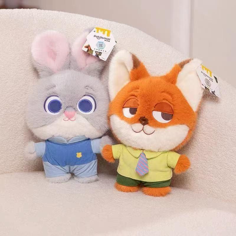 Zootopia Nick Wilde & Judy Hopps Figurine Plush Toys - Festival Gift for Boys & Girls