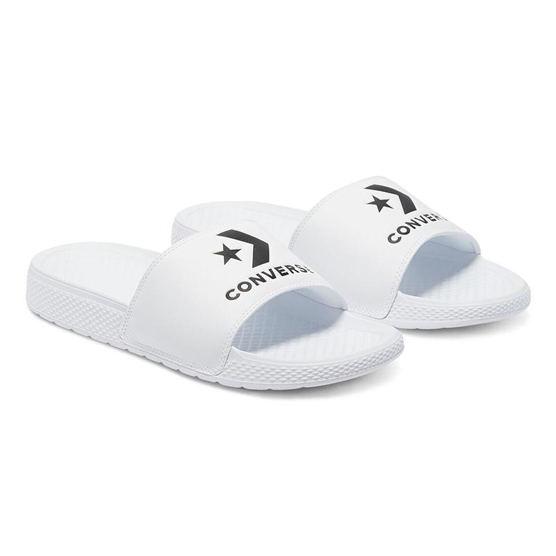 Converse All Star Fashion Trend rubber-soled slippers unisex white.