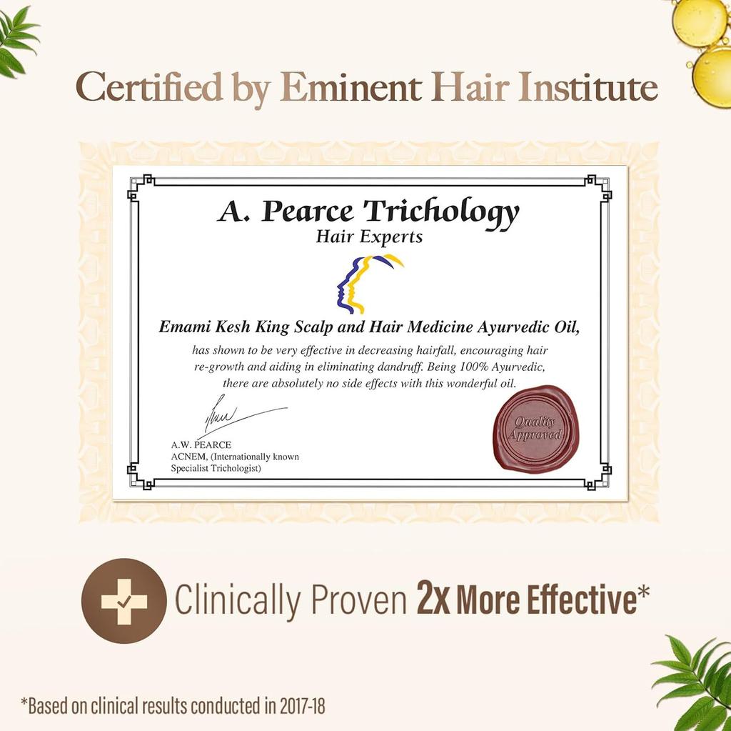 Kesh King Ayurvedic Hair Oil For Hair Fall Control & Growth 100ml Pack | Scalp Nourishment & Thick Hair Care Oil