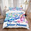 Magical Eeveelutions Custom Name Bedding Set Personalized Washable Custom 3Pcs Duvet Cover Pillowcases Soft Microfiber Home Bedroom Gift