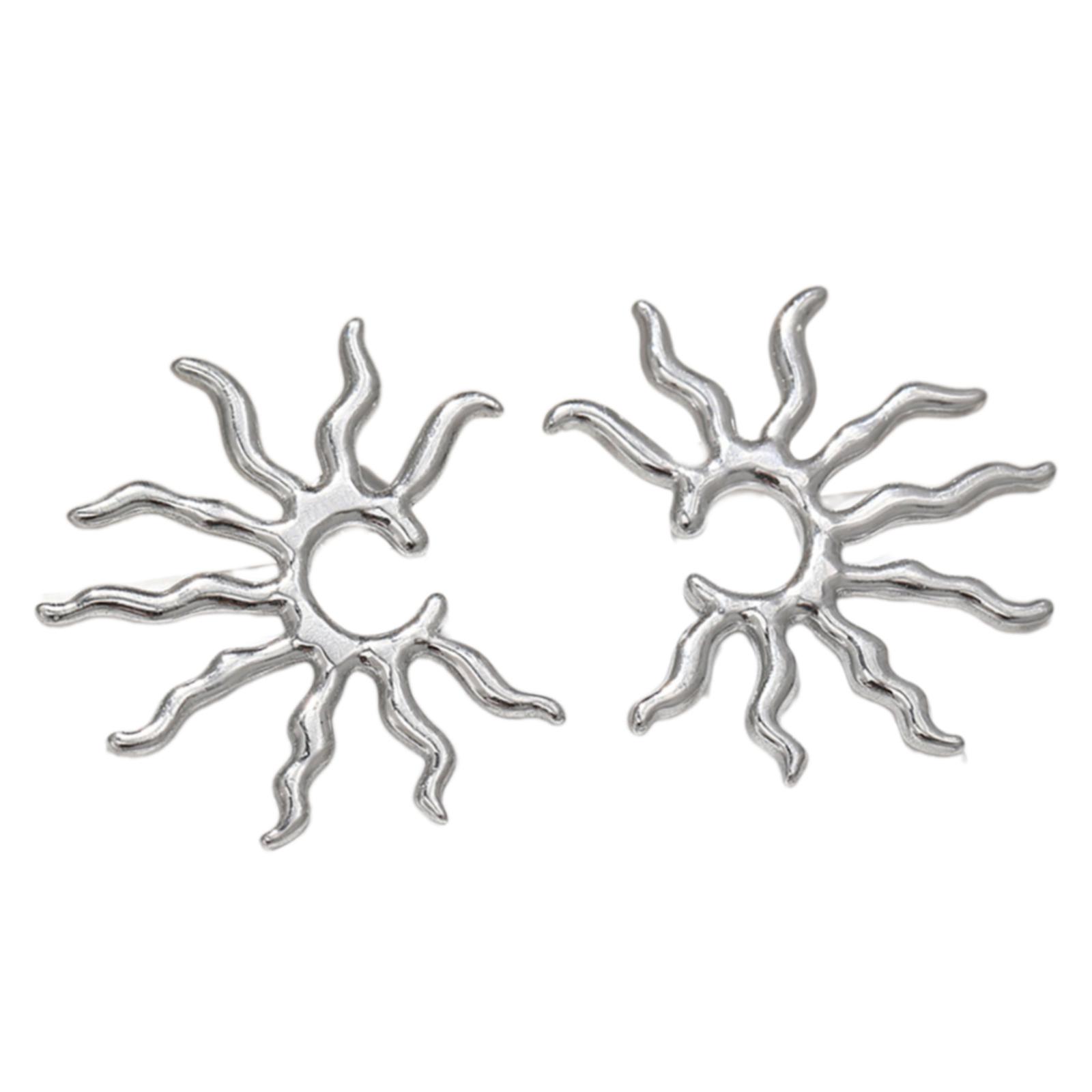 

Богемные геометрические серьги с солнечными лучами, золотые винтажные серьги-подвески для модных женщин, повседневные украшения серебряный