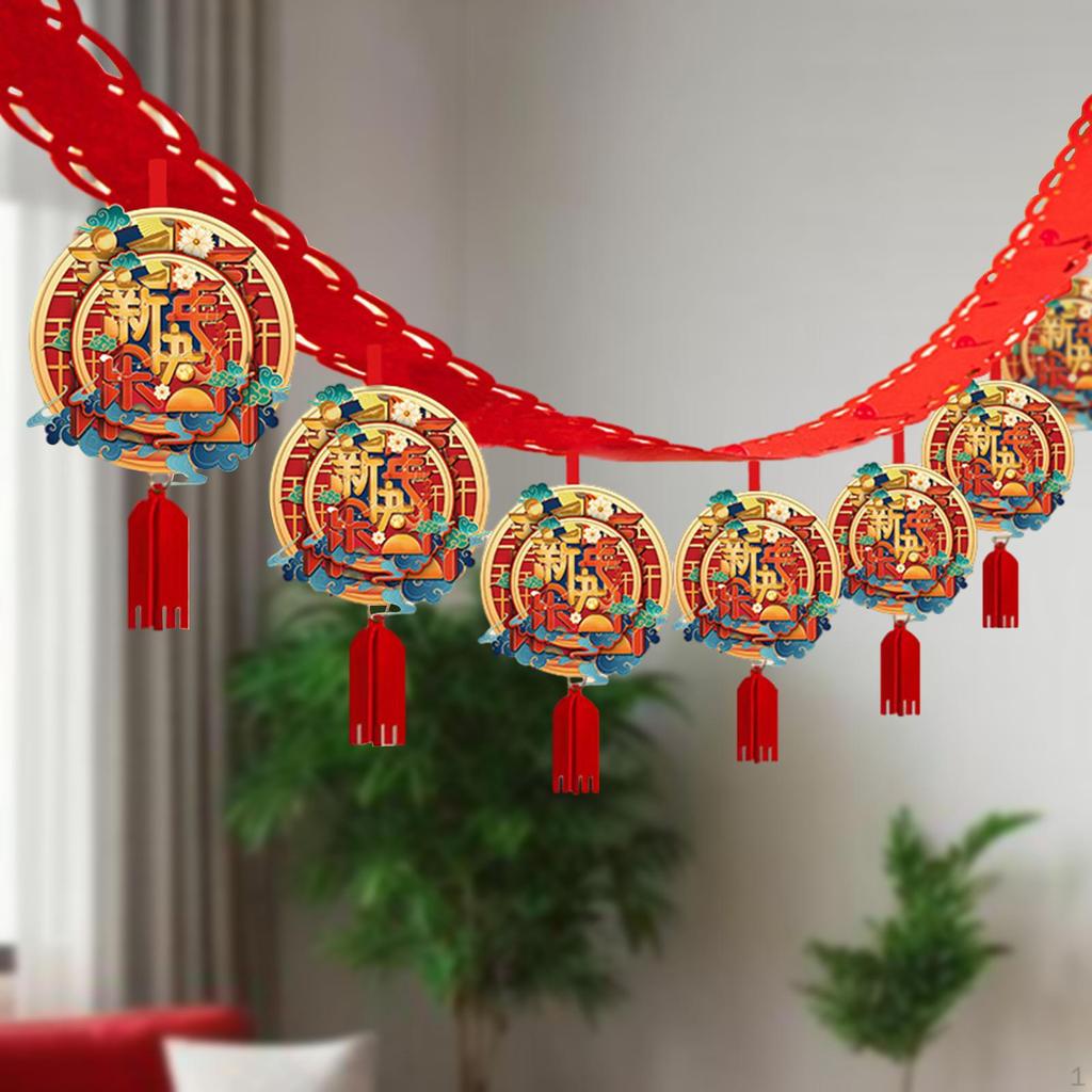 Chinese Dragon Year 3 Meters Hanging Garland Felt Material Ceiling Gate Decoration for Lantern