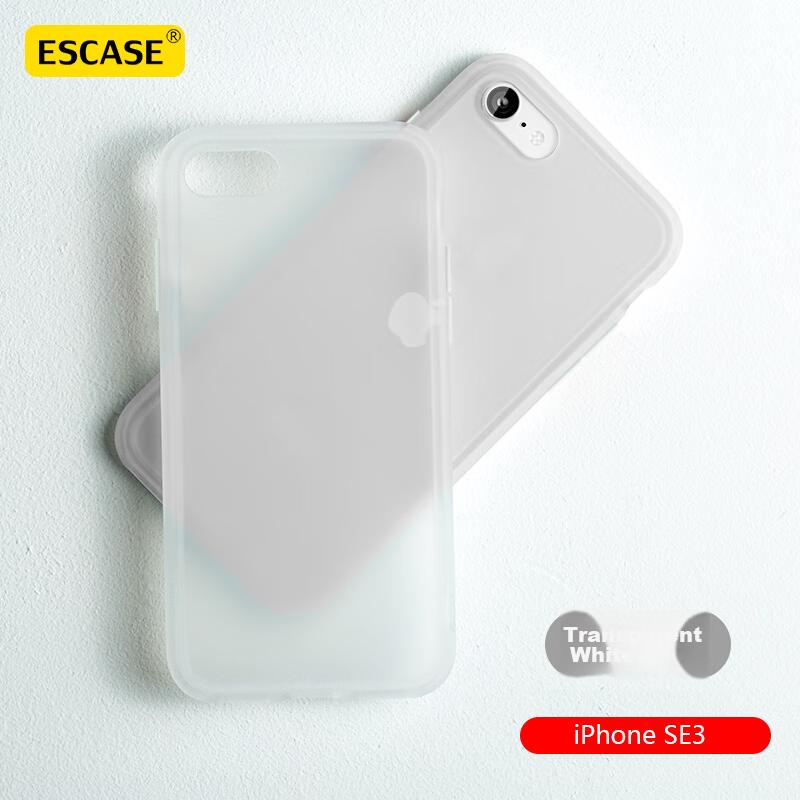 ESCASE IPhone SE 3 Case, Full Protection Anti-Scratch Anti-Drop, Matte Texture Soft, Suitable for SE/7/8/SE2/SE3, White