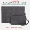 Business Cover for Microsoft Surface Pro 11/10/9 Portfolio Case 13inch Multiple Angle Stand Tpu Shell Compatible with Keyboard