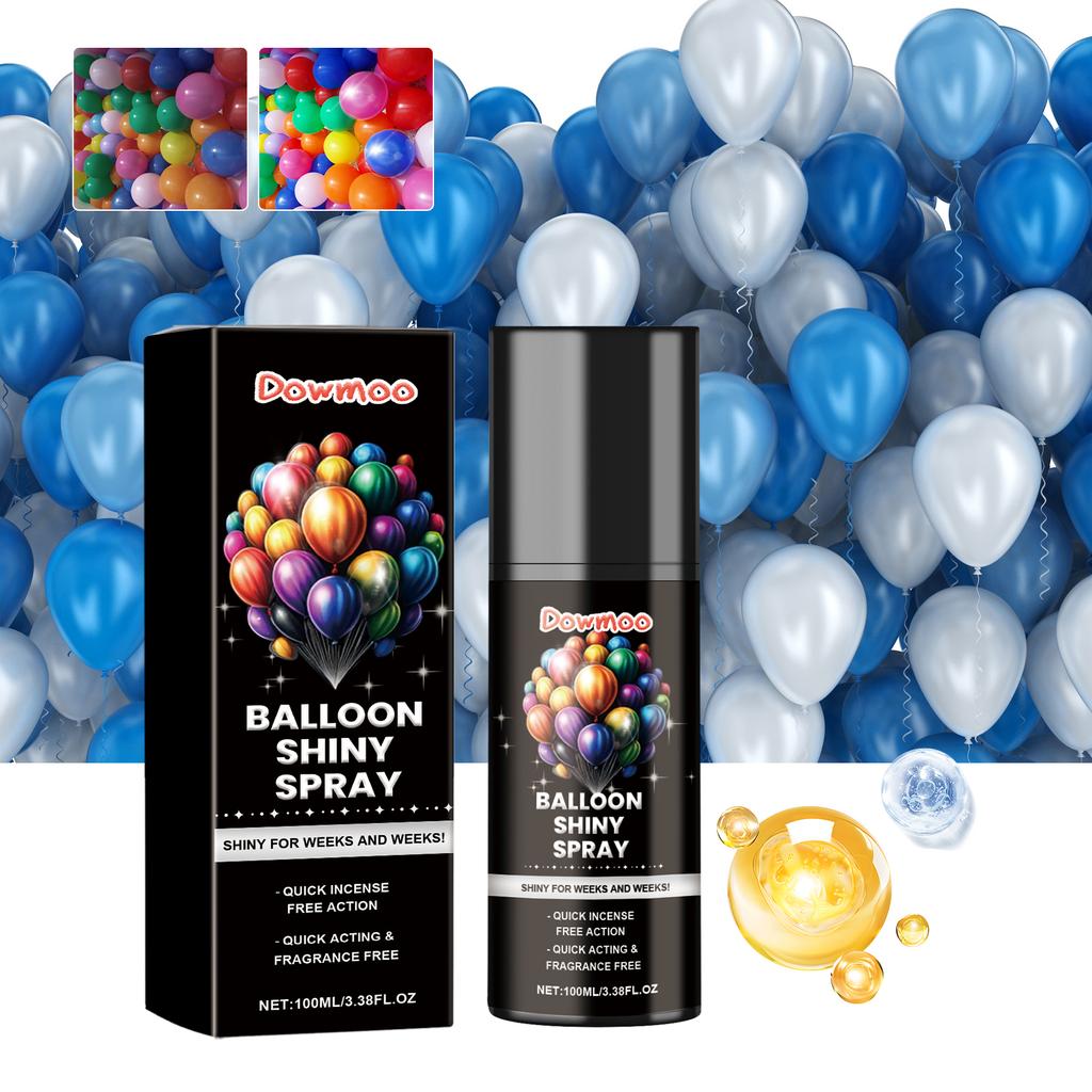Dowmoo 100ml Balloon Shine Spray – Balloon Gloss Enhancer, Balloon High-Shine Spray, Quick-Drying, Party Decoration Special
