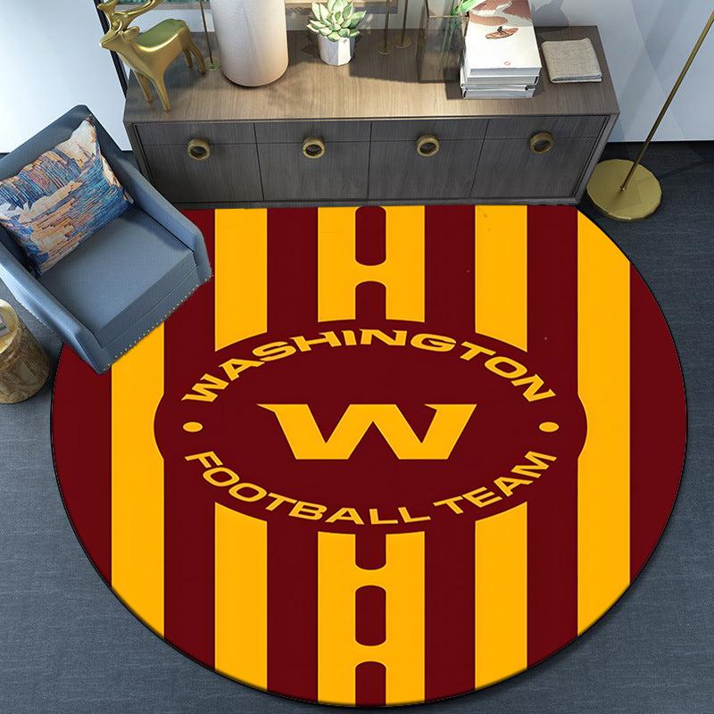 Redskins Football Club Design Round Rug for Livingroom,Bedroom, Palyroom, Chair Rug, Area rug, Circle Carpet, Large Size Fan Christmas gift